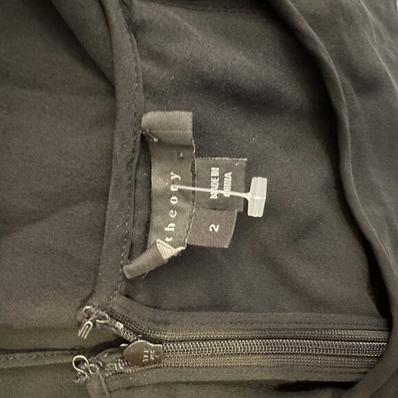 Theory Shift Black Silk Sleeveless Dress - Picture 5 of 5